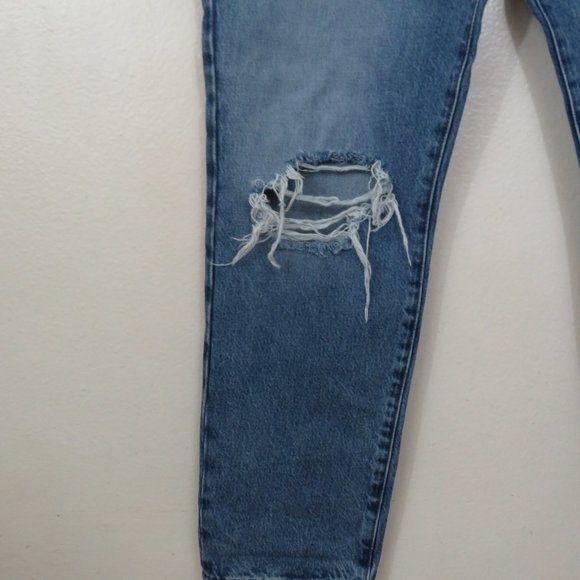 Frame size 28 Le Original High Rise Straight Leg Jeans Distressed - Picture 6 of 8
